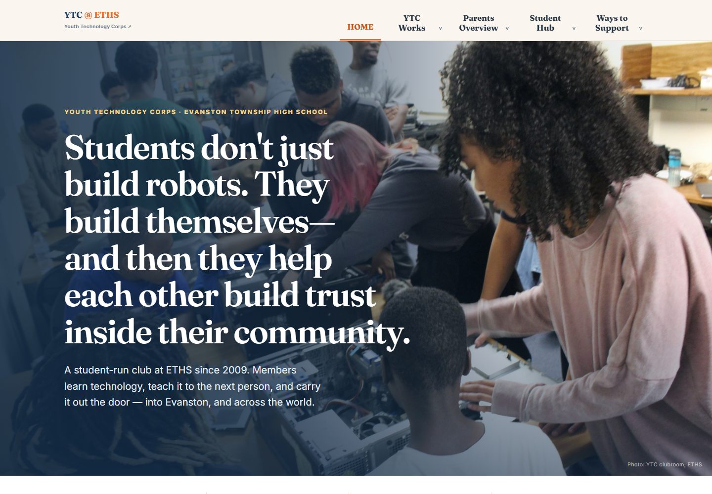 YTC at ETHS website preview